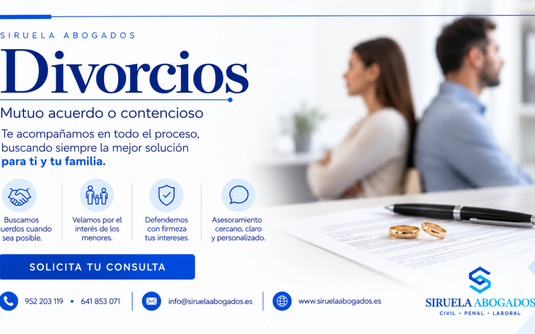 Divorcios: acompañamiento legal claro, cercano y eficaz